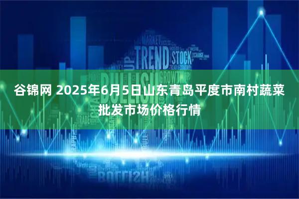 谷锦网 2025年6月5日山东青岛平度市南村蔬菜批发市场价格行情